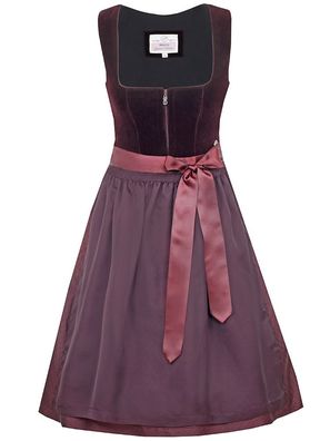 Dirndl Bidingen 58cm Länge pflaume