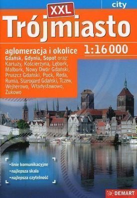 Trojmiasto XXL Stadtplan und Umgebung 1:16 000
