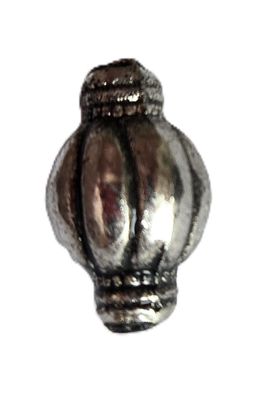 große Perle "Barock" - silber - 28 x 15 mm