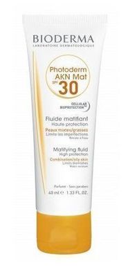 Bioderma Photoderm AKN Mat SPF 30 Feuchtigkeitscreme fuer fettige & Mischhaut, 40