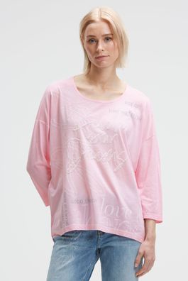 SOCCX Oversized-Shirt mit Artwork Print in Smooth Rose