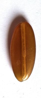 Horn-Perle "Oval" - bernstein - 14 x 10 x 3 mm