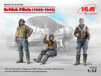 ICM 1:32 32105 British Pilots (1939-1945)(3 figures) - NEU