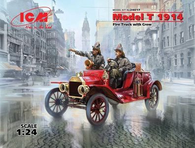ICM 1:24 24017 Model T 1914 Fire Truck with Crew - NEU