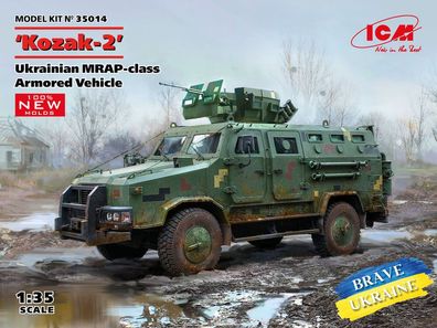 ICM 1:35 35014 Kozak-2, Ukrainian MRAP-class Armored Vehicle (100% new molds)