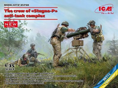 ICM 1:35 35750 The Crew of Stugna-P antitank complex (100% new molds)
