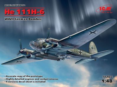 ICM 1:48 48262 He 111H-6, WWII German Bomber - NEU