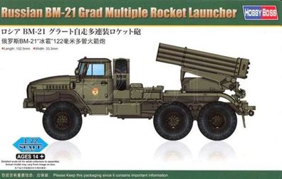 Hobby Boss 1:72 82931 Russian BM-21 Grad Multiple Rocket Launcher