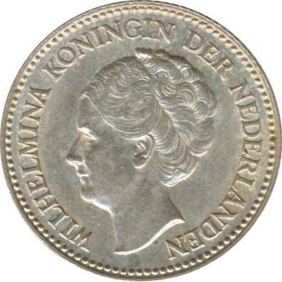 Niederlande 1/2 Gulden 1930 Wilhelmina Silber*