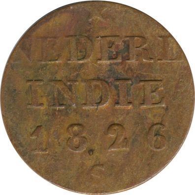 Niederländisch Indien 1/4 Stüber 1826 S*