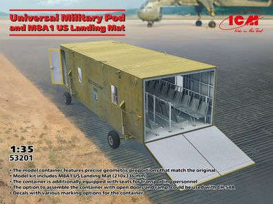 ICM 1:35 53201 Universal Military Pod with M8A1 US Landing Mat
