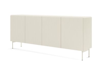 BETTSO TUTTI 195 cm breite viertürige Kommode auf Metallfüßen Cashmere