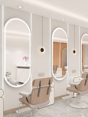 Konsole Friseur Barber Kosmetikspiegel LED Aluminiumrahmen 170x70 STD