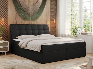 Boxspringbett mit Matratze, Bett mit Multipocket - Matratze und Topper - DIEGOS