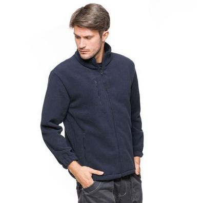 Work Polar Herren Vliesjacke Arbeitsbluse Stehkragen Orvel Avacore Dunkelblau