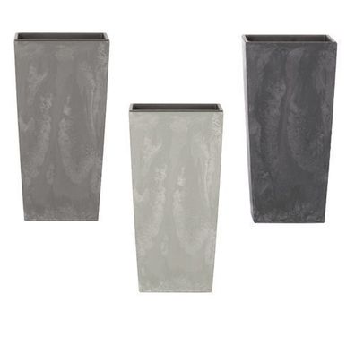 Blumentopf mit Urbi Quadrat Effekt Prosperplast Garten Terrasse Pflanzenpflege