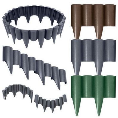 Beeteinfassung Gartenpalisade Raseneinfassung Rasenkante Beetumrandung 2,5 - 10m