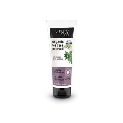 Natuerliche Fusscreme-Butter mit Teebaumoel & Patchouli, 75 ml - Organic Shop