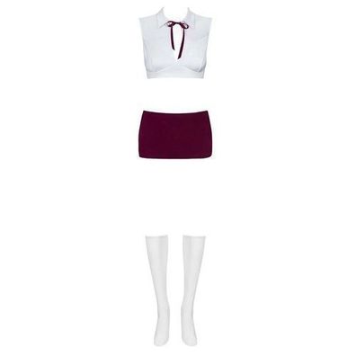 Verfuehrerisches Schulmaedchen-Outfit 4-teilig fuer Erwachsene S/M - Elegante Verkl