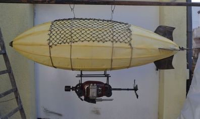 Modell XXL Nostalgie Flugzeug Oldtimer Zeppelin Luftschiff L 225 cm Luftraum Deko