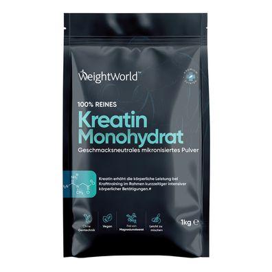 Creatin Monohydrat Pulver 1kg - 330 Portionen reines Kreatin Monohydrat - 11 Monate