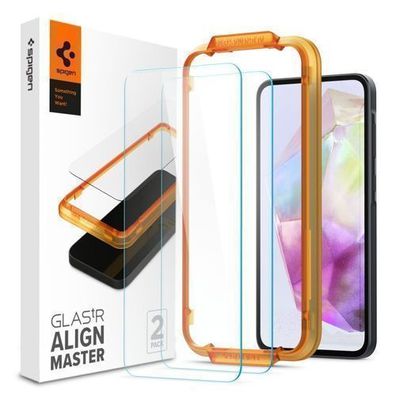 Spigen Displayschutzfolie AlignMaster 2er Pack - Kompatibel mit Samsung Galaxy A