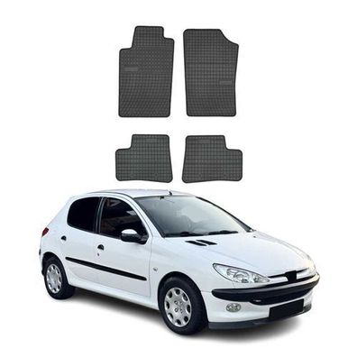 1998-2009 Peugeot 206 Fußmatten Gummi Schwarz 4 tlg