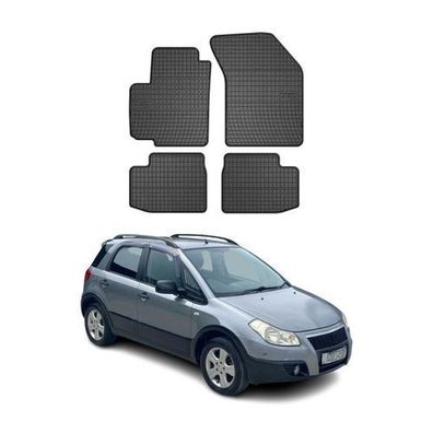 2005-2014 Fiat Sedici Fußmatten Gummi Schwarz 4 tlg