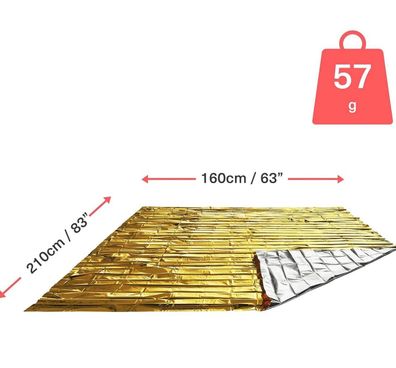 Rettungsdecken 10/25/50/100stk. 160x210cm Notfalldecke Erste Hilfe Rettungsfolie