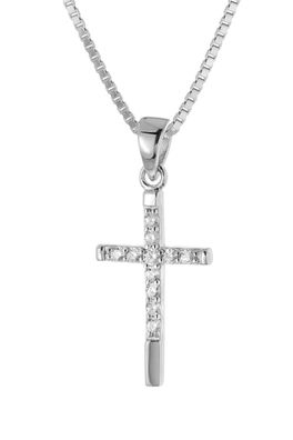 trendor Schmuck Damen-Kette Mit Kreuz 925 Silber 28604