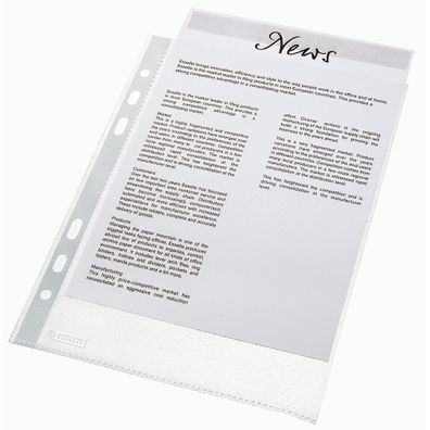 Esselte Standard Prospekthüllen genarbt 005 mm A4 100 Stück
