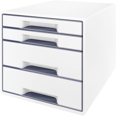 LEITZ Schubladenbox WOW CUBE perlweiß 52132001 4 Schubladen
