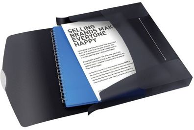 Esselte Heftbox A4 PP schwarz Heftbox/Ablagebox Für 350Blatt Format A