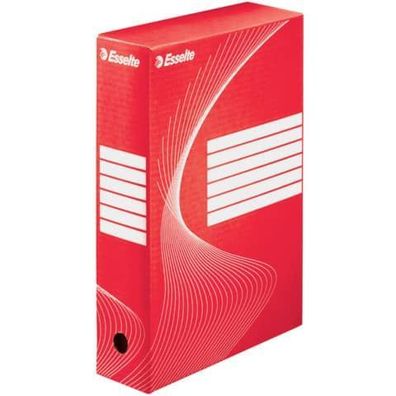 Esselte ArchivSchachtel DIN A4 Rückenbreite 8cm rot