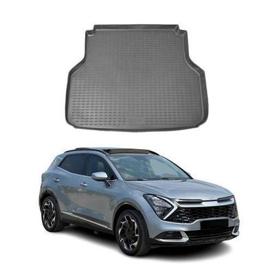 Kofferraummatte Kofferraumwanne für Kia Sportage 2022-2025 Gummi TPE Schwarz