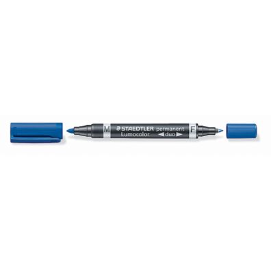 Staedtler Zweispitzmarker Lumocolor perm blau