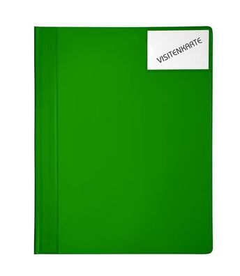 FSY Dauer-Schnellhefter mit weissen Heftzungen, Taschen vorn+innen, 4, grün, 1 Stück