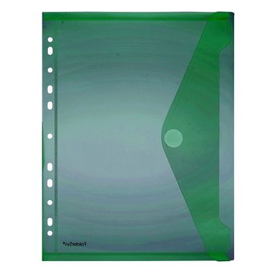 FSY Sichttasche A4, Abheftrand, trans grün, 1 Stück
