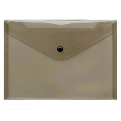 FSY Sichttasche, A5, Druckknopf, Transparent, rauch, 1 Stück
