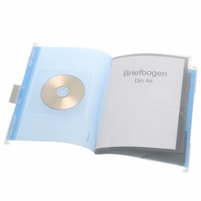 FSY PP-Hänge-Ordnungsmappe A4, 6 Fächer, blau transluzent, 1 Stück