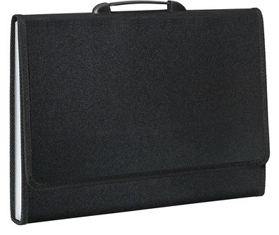 FSY Fächer-Tasche PP, 12er, Standard Tex, Griff, schwarz, 1 Stück