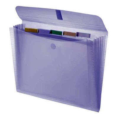 FSY Fächertasche "light" mit 5 Fächern+Reitern, A4, PP, farblos transp., 1 Stück