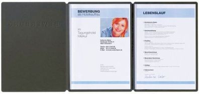Pagna Bewerbungsmappe Supreme Classic 3tlg. schwarz