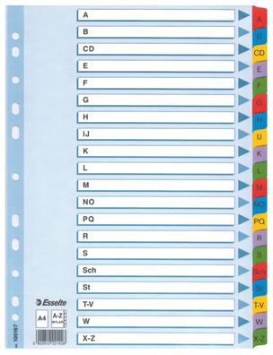 LEITZ Register A4 AZ weiß REGIST. A4 KT AZ FBG.T.100167 VOLLE HÖHE