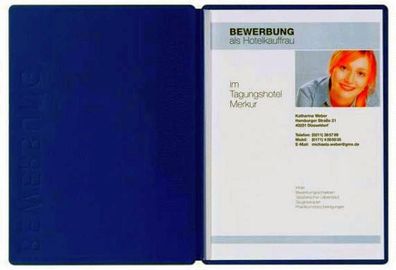 Pagna Bewerbungsmappe Solo Classic 2tlg. blau