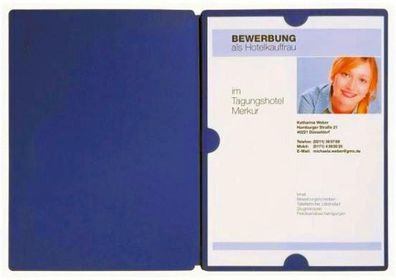 Pagna Bewerbungsmappe Spirit Basic 3tlg. blau