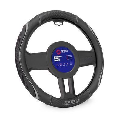 SPARCO Lenkradbezüge Lenkradschoner Lenkradschutz Grau Schwarz Gummi ø37-38 cm