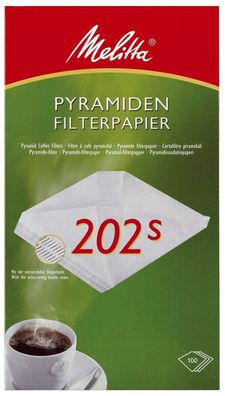 5x Melitta® 394095 Pyramidenfilter 202S 100 Stück