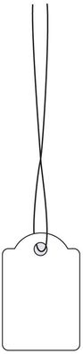 Herma 6932 6932 Hängeetiketten - 15x24 mm, mit weißem Faden, 1000 Stück