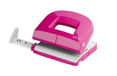 Novus Bürolocher E 216 fresh, is 16 Blatt fresh pink/grau, Anschlagschiene